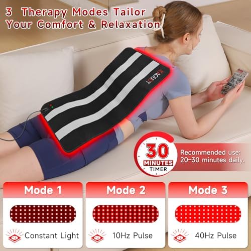 Red Light Therapy Mat for Body, FSA&HSA Red Light Pad, 24" x 12",Black - Image 4