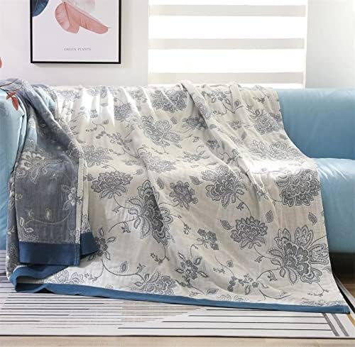 MSGKV Boho Throw Blanket 80"x90" 100% Cotton Reversible Throw Couch Bed by MSGKVHomeTextiles