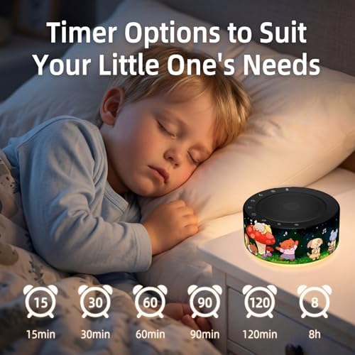 Kipcush White Noise Machine for Baby & Adults, Sleep Sound Machine with 30 Soothing Sounds, 8-Color Night Light, Memory Function, White Noise for Sleeping, Nursery, Office, Travel, Relaxation - Image 4