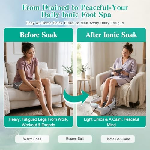 Ionic Foot Bath Detox Machine with 2 Ionic Arrays & Epsom Salt - Image 4