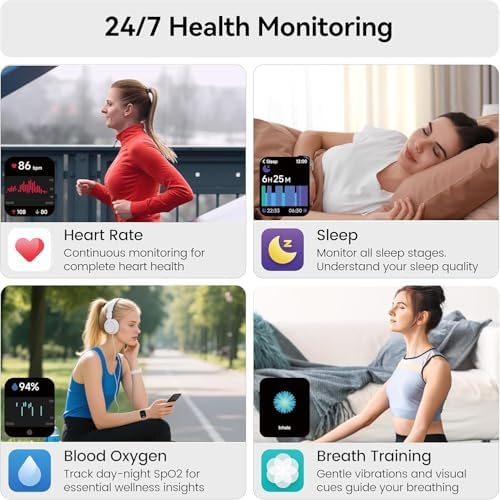 Smart Watch with Alexa Built-in, 1.83" HD Bluetooth Calling Fitness Tracker - Image 4