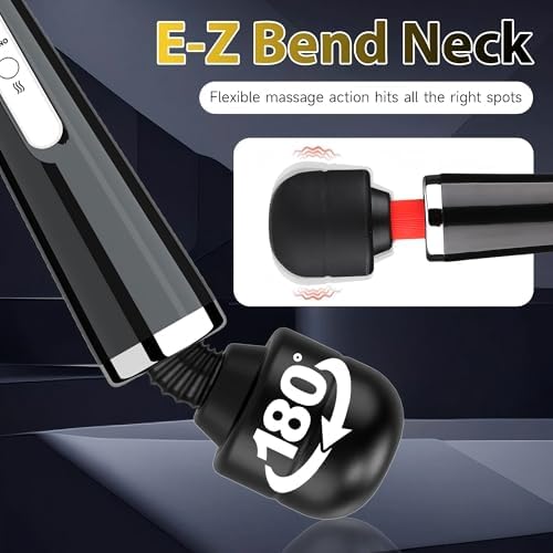 AEVEONE Personal Massage Device - Handheld Vibration Massager - Powerful Wired Wand - Best for Travel - Magic Stress Away - Perfect on Back Legs Hand Pains and Sports Recovery - Black - Image 4