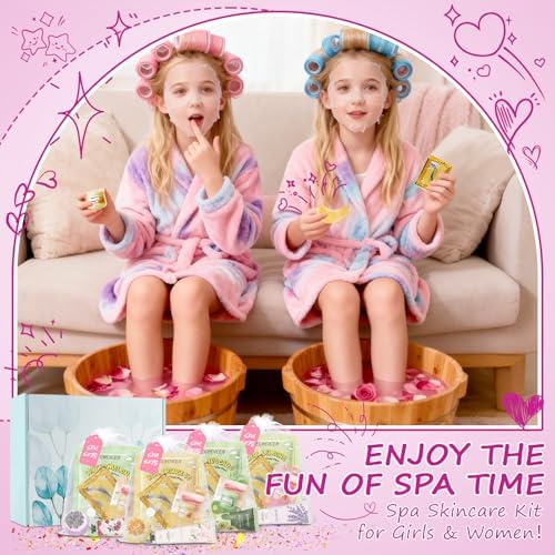 28Pcs spa birthday party supplies,4 Set Spa Party Favors kit with Facial Masks Eye Patches Hand Cream Lip Balm Foot Bath Bombs,Ideal Gift for Sleepovers & Birthdays,Safe for All Skin Types - Image 5