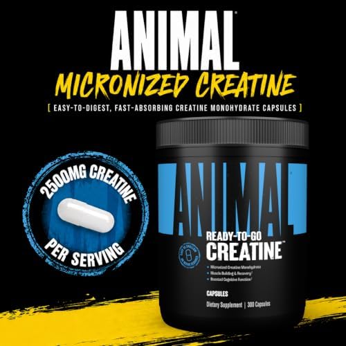 Animal Creatine Monoydrate Powder Capsules for Men & Women | 300 Count - Image 2