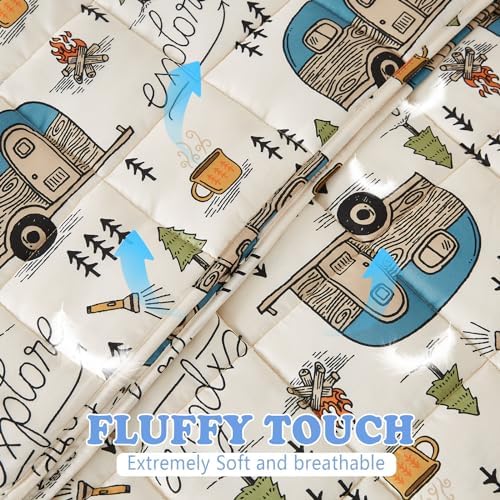 Weighted Blanket - 2 lbs Ivory Forest Heavy Blanket, 36"x48", Small Size Breathable Lap Blanket - Image 3