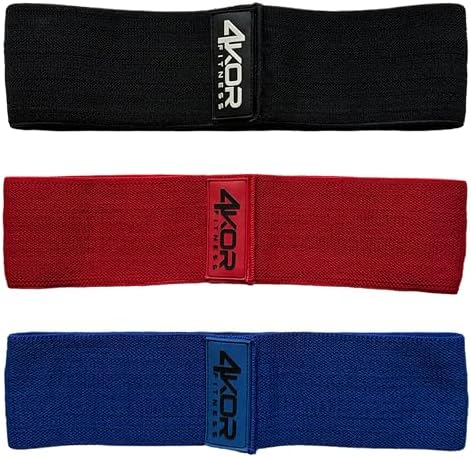 4KOR Fitness Resistance Loop Band Set, Perfect for Crossfit, Yoga, Physical Therapy, and Booty Building by 4KORFitness