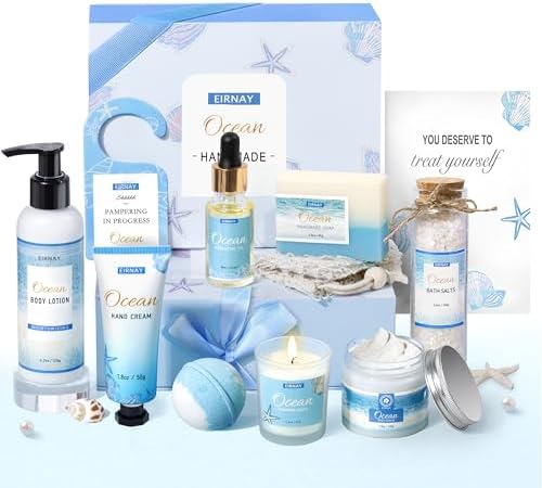 Spa Gift Basket for Women, 12 PCS Ocean Bath and Body Gifts Set by Unknown