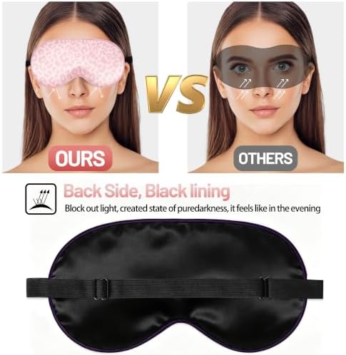 Silk Sleep Mask, Blackout Eye Mask for Sleeping with Adjustable Strap - Image 4