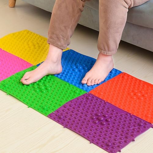 Foot Massage Mat Acupressure Reflexology Toe Plate Massage Pad Bathroom Yoga Anti-Slip Outdoor Game Punishment Mat (Purple) - Image 6