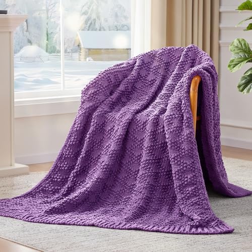 Anysay Knitted Weighted Blanket for Adult,Chunky Knit Throw 48''*72'' 20lbs - Image 5