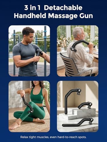 Dual Head Massage Gun for Back Pain Relief,Gift for Men Women Dad Mom - Image 3