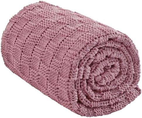 Knitted Weighted Blanket for Adult, No Beads Heavy Blanket 50"x60" 5lbs by Unknown