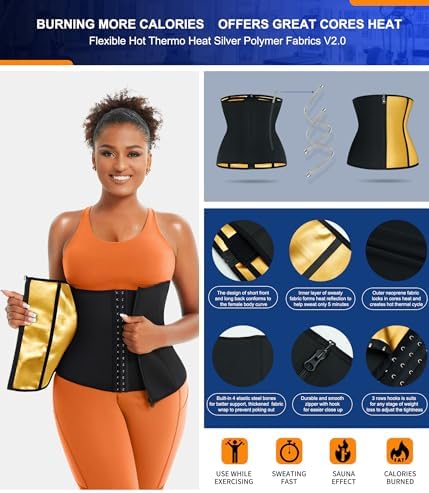 TrainingGirl Waist Trainer for Women Working Out Trimmer Sweat Belly Band - Image 2