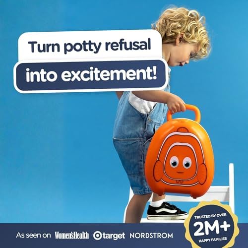 My Carry Potty - Clownfish Travel Potty, Award-Winning Portable Toddler Toilet Seat for Kids to Take Everywhere - Image 4