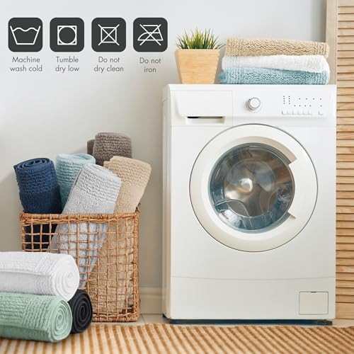 Madison Park Splendor Reversible 100% Cotton Bath Rug, 20 x 30, Black - Image 6