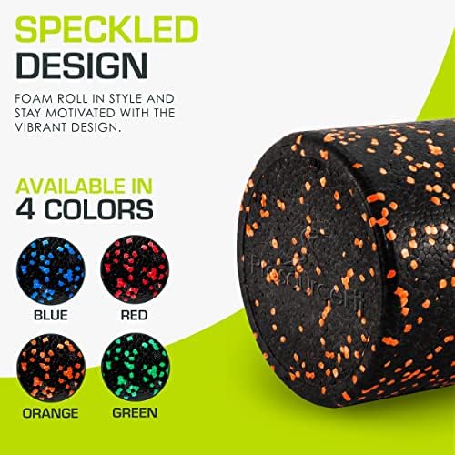 ProsourceFit High Density Foam Rollers 12 - inches long,Firm Full Body Athletic Massage Tool for Back Stretching, Yoga, Pilates, Post Workout Muscle Recuperation, Black/Orange - Image 4
