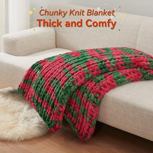 Negwoo Chunky Knit Throw Blanket, Knitted Throw Chenille Yarn, 60"*80" - Image 7
