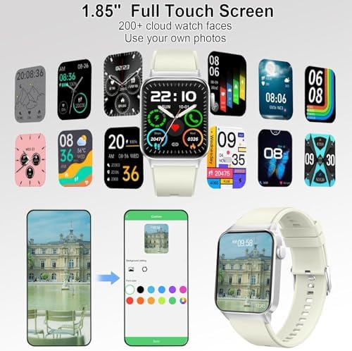 Matast Smart Watch, 1.96" HD Smartwatch for Men Women (Answer/Make Calls), Fitness Watch with Heart Rate/Sleep/IP68 Waterproof/120+ Sports Modes, Pedometer, Android Smart Watch for Android - Image 5
