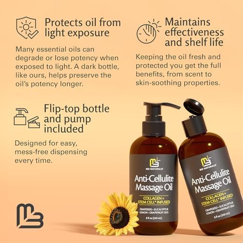 Firming Body Massage Oil with Collagen for Cellulite, 8 fl oz by M3 - Image 6