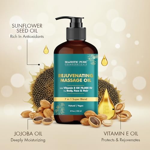 Majestic Pure Vitamin E 70,000 IU Massage Oil, Nourishing Body Oil, 8 Fl Oz - Image 4