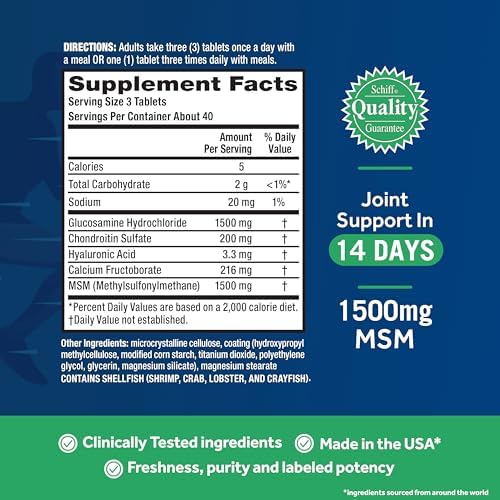 Move Free Advanced Joint Support, Glucosamine, Chondroitin + MSM - 120 ct - Image 3