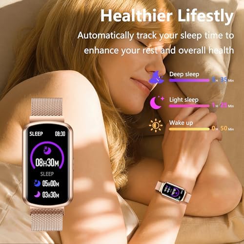 Health Fitness Tracker, Smart Watch with 24/7 Heart Rate, Activity Tracker with Blood Pressure and Blood Oxygen Monitor, 120 Sport Mode Waterproof Sleep Tracker for Women Men - Image 5