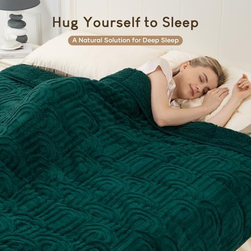 Cottonblue Jacquard Weighted Blanket for Adults Queen Size 15 lbs 60"x80" - Image 2
