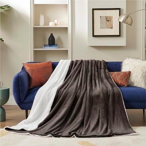 Bedsure GentleSoft Sherpa Fleece Twin Size Blanket for Couch, Non-Heated, Thick and Warm Throw for Women and Men, Soft Fuzzy Plush Twin Blanket for Winter, Brown, 60x80 Inches - Image 4