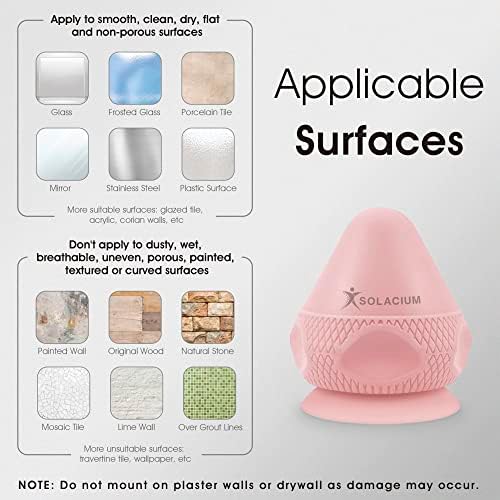 Solacium Mountable Massage Therapy Tool - Multi-Surface Suction Cup Wall Massage Tool for Sore Muscles, Myofascial Release, Stress Relief, Trigger Point and Deep Tissue Massage (Pink) - Image 7