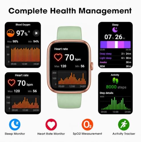 Fitness Tracker Watch with Heart Rate, Activity Tracker, Pedometer Watch - Image 2