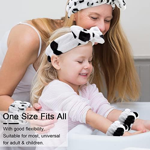 WHAVEL 6PCS Spa Headband and Wristbands Set, Face Wash Headband Wrist Bands for Washing Face Makeup Skincare Hair Band Skin Care Accessories Tools - Image 3