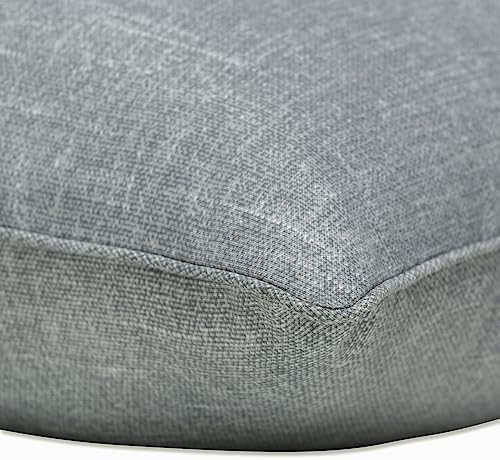 Pillow Perfect Tory Solid Indoor/Outdoor Small Throw Pillow Plush Fill, Weather and Fade Resistant, Small Throw - 16.5" x 16.5", Grey, 2 Count - Image 2