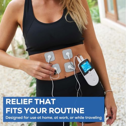 Beurer EM49 Digital TENS & EMS Device for Pain Relief and Muscle Stimulation, 15 TENS Programs, 35 EMS Programs, 2 Adjustable Channels with 4 Self-Adhesive Electrodes - Image 5