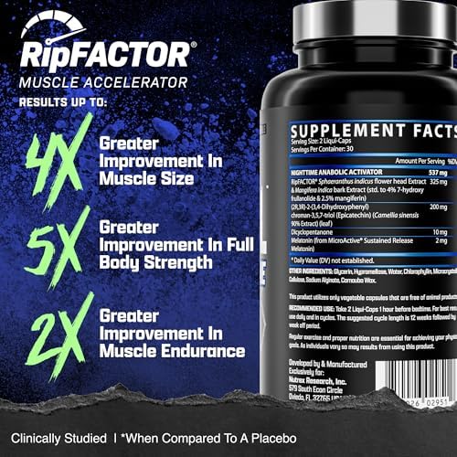 Nutrex Research Anabol Nighttime Sleep Support Supplement and Anabolic Muscle Builder for Men Post Workout Recovery Strength and Muscle Growth Capsules Count 60 - Image 5