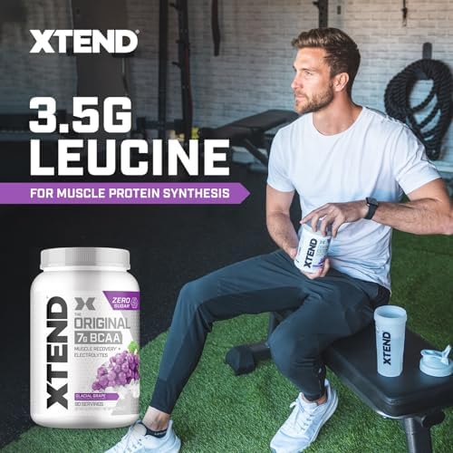 Xtend Original BCAA Powder with Zero Sugar, Glacial Grape, 90 Servings - Image 4