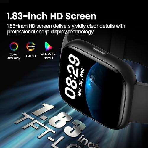 Smart Watch with Alexa Built-in, 1.83" HD Bluetooth Calling Fitness Tracker - Image 2