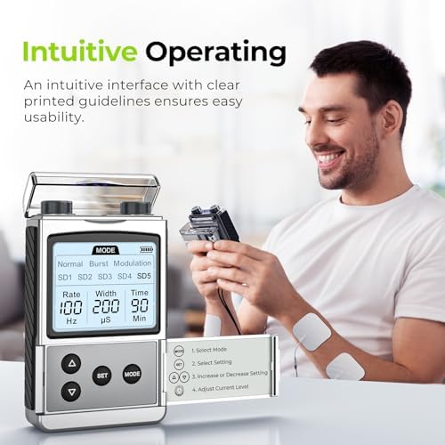 AUVON 4-Channel Digital TENS Unit Muscle Stimulator, Customizable 8 Modes - Image 5