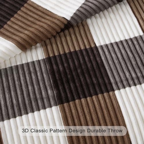 Gracelife Sherpa Fleece Throw Blanket for Couch, Fluffy Plush Warm Fuzzy Blanket for Women and Men, Cozy Thick Soft Twin Blanket for Bed, Dark Brown, 60x80 Inches - Image 3