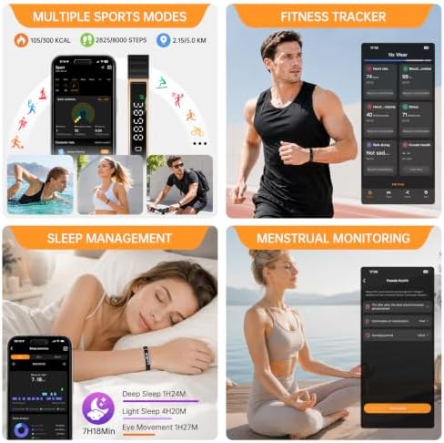 Smart Bracelet for Women Men Fitness Health Tracker with Heart Rate Sleep - Image 2