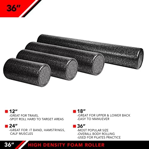 JFIT Extra Firm Foam Roller, 36 Inches, Black (20-0639) - Image 3