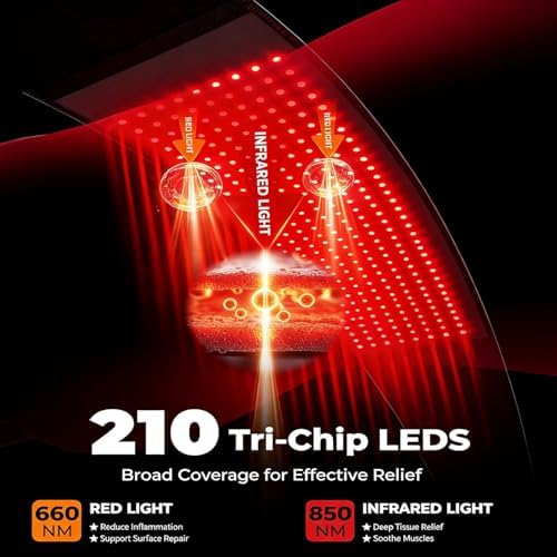 LTW Upgraded 210 LEDs Red Light Therapy Belt for Pain Relief, 49" x 9" - Image 3