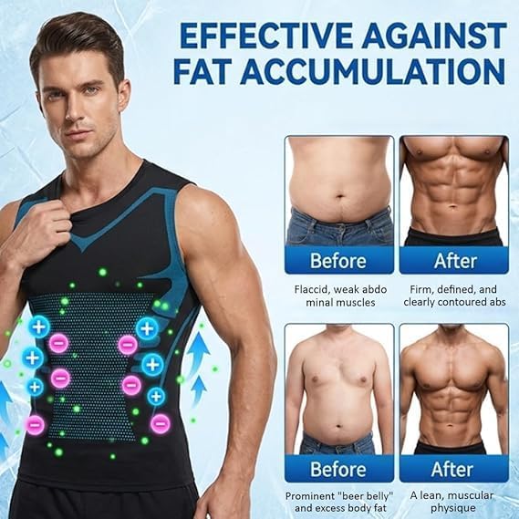 Compression Shirt Men, Men Shaping Sleeveless Vest, Sport Running Wicking Dry Fit Breathable Sleeveless Gym Shirt - Image 3