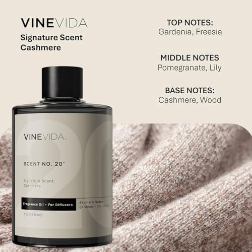 VINEVIDA [16 Fl Oz] Cashmere Fragrance Oil for Cold Air Diffusers, Essential Oils for Diffuser Oil Refill & Air Freshener Room Spray - Image 2