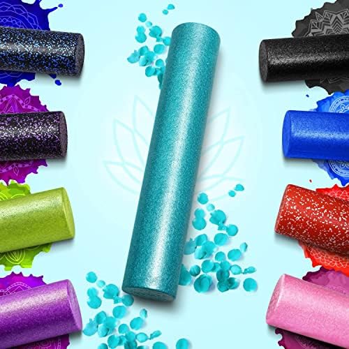 Yes4All High-Density EPP Round Back Roller Foam, Exercise Foam Roller for Yoga, & Pilates, Multiple Sizes and Colours, Turquoise - 18 inches - Image 2