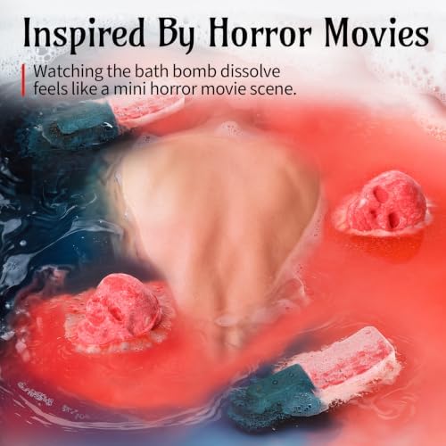 Distaratie Halloween Bath Bomb Set, Skull & Cleaver, 4-Piece Spooky Gift - Image 3