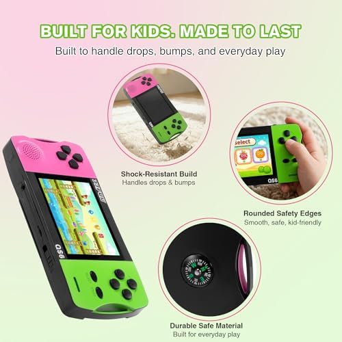 JJFUN Portable Retro Handheld Game Console, 138 Classic Games and 3.2'' IPS Screen , Rechargeable Portable Toy for Home/Car/Travel, Perfect Birthday/Christmas for Kids Ages 3-12 - Image 5