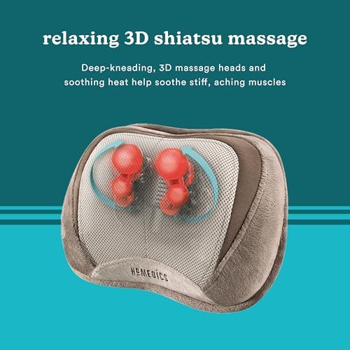 Homedics 3D Full Body Shiatsu & Vibration Massage and Heat Pillow for Neck,Upper Back and Lumbar,(Pack of 3) - Image 4