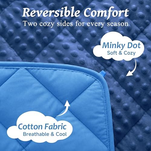 MAXTID Kids Weighted Blanket 5lbs for Boys Blue 36inx48in Heavy Blanket for Children - Image 4