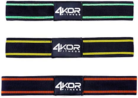 4KOR Fitness Resistance Loop Band Set, Perfect for Crossfit, Yoga, Physical Therapy, and Booty Building by 4KORFitness