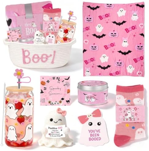 12 Pcs Halloween Boo Baskets Stuffers for Women (Pink) by Soyminer